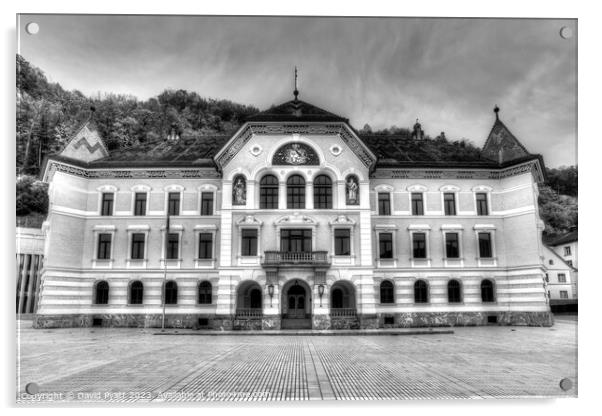  Liechtenstein Government House        Acrylic by David Pyatt
