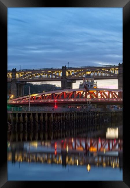 Newcastles Majestic Bridges Framed Print by Rob Cole