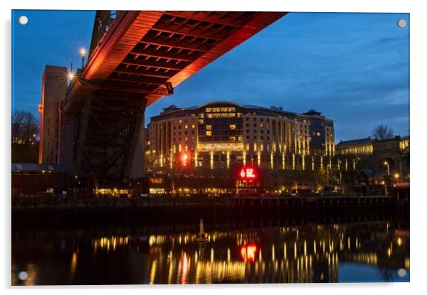 Tyne Bridge Reflections Acrylic by Rob Cole