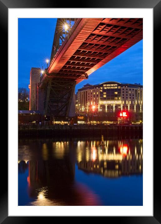 Tyne Bridge Reflections Framed Mounted Print by Rob Cole
