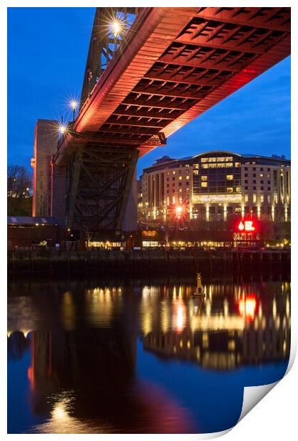 Tyne Bridge Reflections Print by Rob Cole