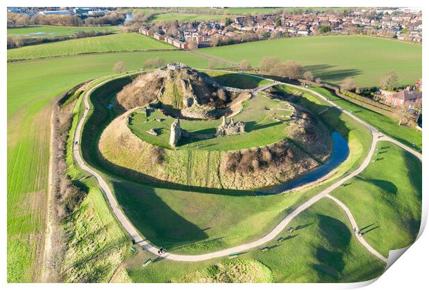 Sandal Castle Print by Apollo Aerial Photography