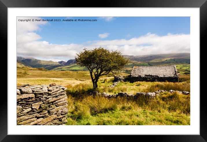 Cwm Pennant Valley Snowdonia Landscape Framed Mounted Print by Pearl Bucknall