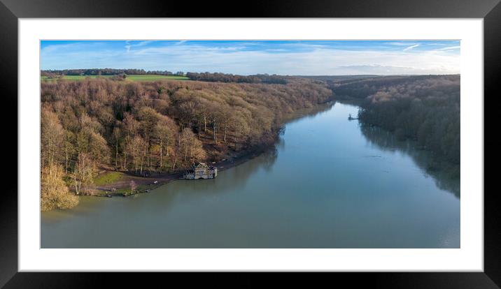 Newmillerdam Panoramic Framed Mounted Print by Apollo Aerial Photography
