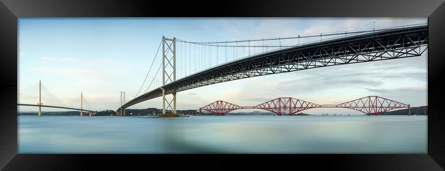 The Three Bridges at South Queensferry Framed Print by Anthony McGeever