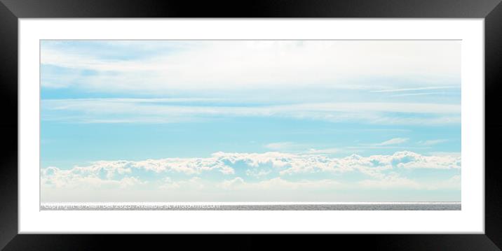 Sky clouds and Sea Framed Mounted Print by Allan Bell