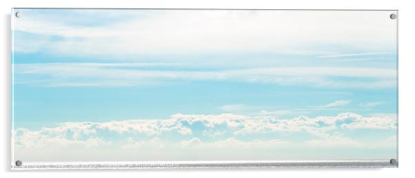 Sky clouds and Sea Acrylic by Allan Bell