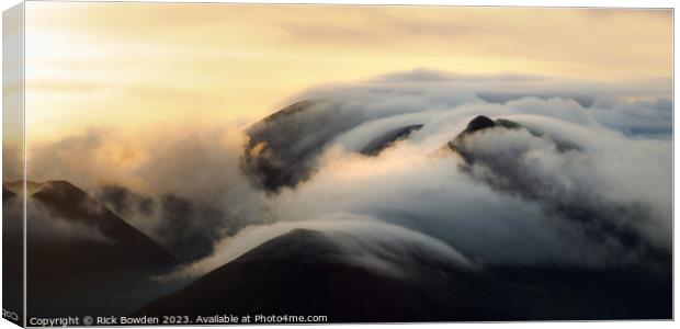 Lakeland Mountain Clouds Canvas Print by Rick Bowden