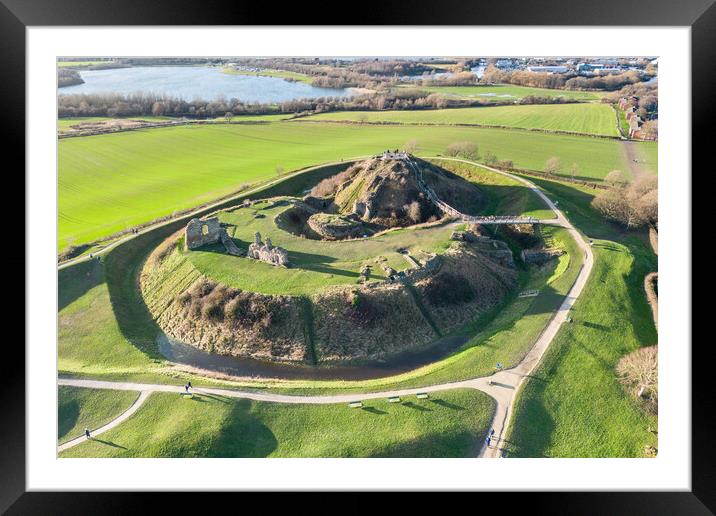 Sandal Castle Framed Mounted Print by Apollo Aerial Photography