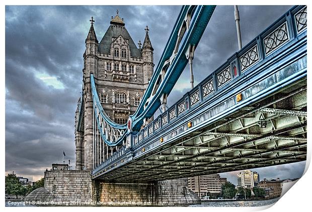 Tower Bridge London Print by Alice Gosling
