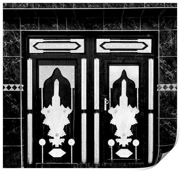Design Monochrome (Black & White) Moroccan Door.  Print by Maggie Bajada