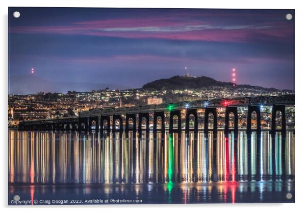 Tay Bridge - Dundee Acrylic by Craig Doogan