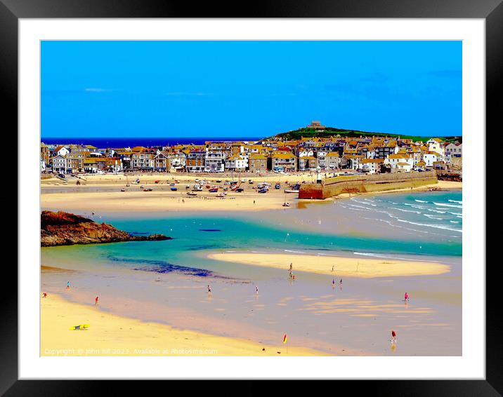 St. Ives, Cornwall. Framed Mounted Print by john hill