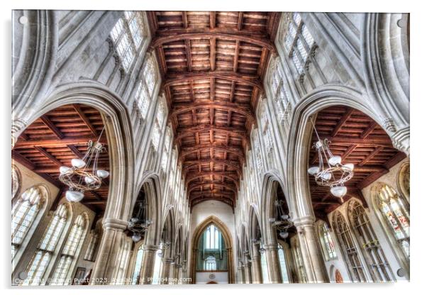  Long Melford Holy Trinity  Acrylic by David Pyatt