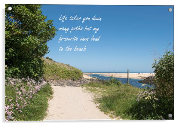 Pathway to the beach Acrylic by kathy white