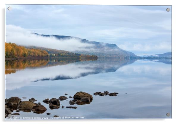 Misty Tranquility of Loch Rannoch Acrylic by Barbara Jones