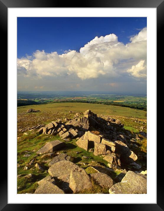 View from Belstone Tor, Dartmoor Framed Mounted Print by Darren Galpin