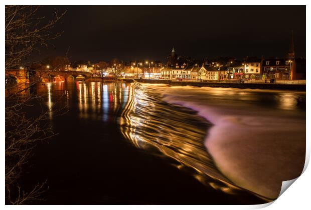 Dumfries white sands at night Print by christian maltby