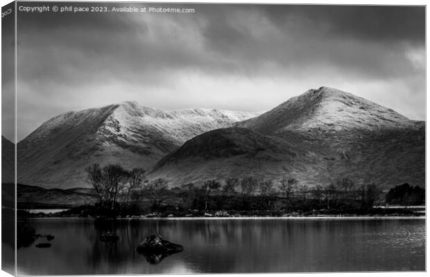 Loch nah Achlaise Canvas Print by phil pace