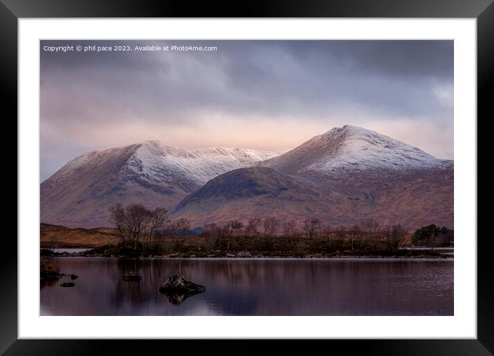 Loch nah Achlaise Framed Mounted Print by phil pace