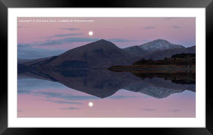 Loch Linnhe at sunrise Framed Mounted Print by phil pace
