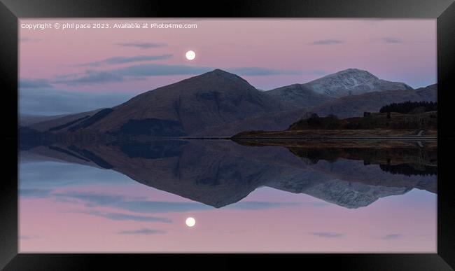 Loch Linnhe at sunrise Framed Print by phil pace