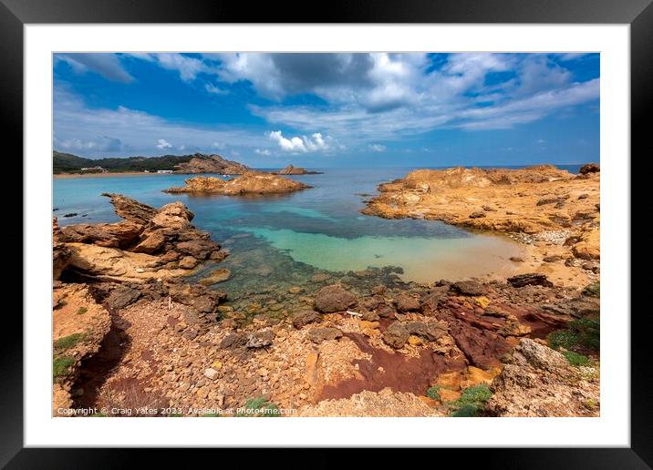 Cala Pregonda Menorca Framed Mounted Print by Craig Yates