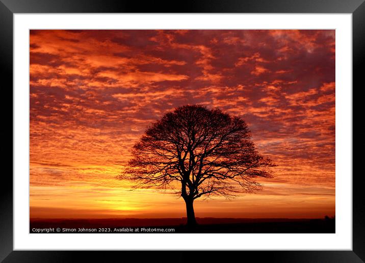 Cotswolds Sunrise  Framed Mounted Print by Simon Johnson