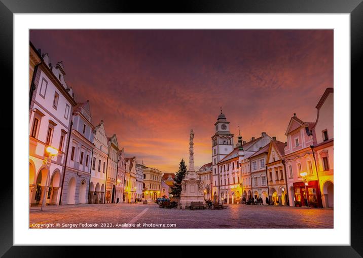 Old town of Trebon, Czechia Framed Mounted Print by Sergey Fedoskin