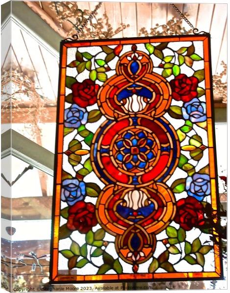 Stained glass panel Canvas Print by Stephanie Moore
