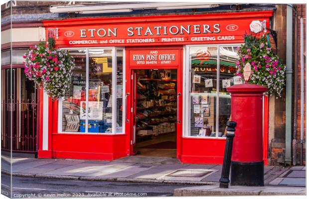 Eton stationers and Post Office,  Canvas Print by Kevin Hellon