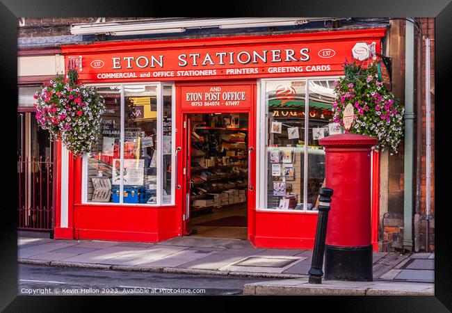 Eton stationers and Post Office,  Framed Print by Kevin Hellon