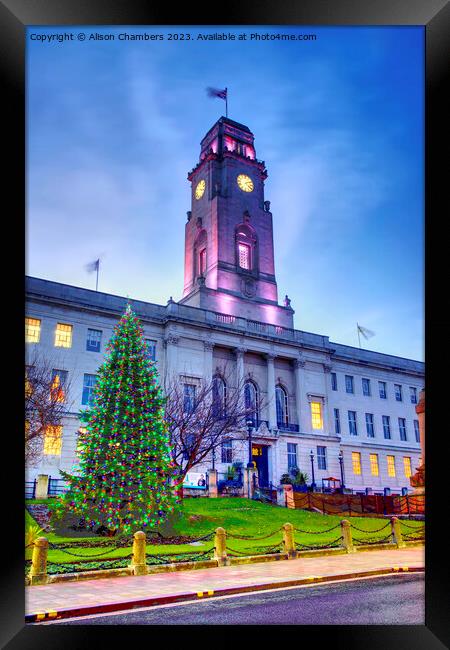 Barnsley Town Hall Framed Print by Alison Chambers