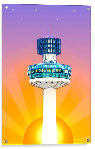 Radio City Liverpool  Acrylic by Alison Chambers