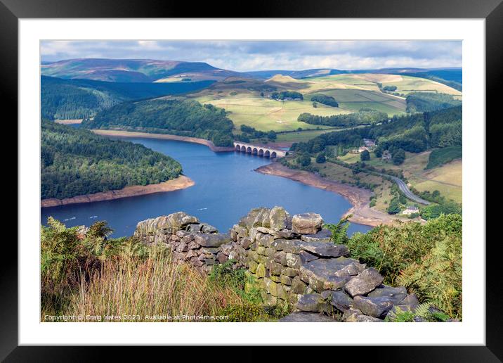 Ladybower Reservoir Peak District Framed Mounted Print by Craig Yates