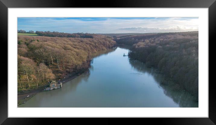 Newmillerdam Panoramic Framed Mounted Print by Apollo Aerial Photography