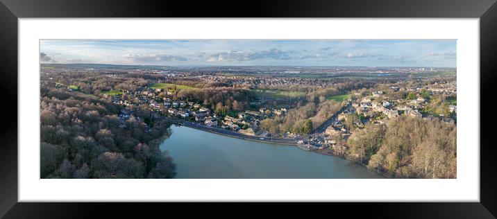 Newmillerdam Wakefield Framed Mounted Print by Apollo Aerial Photography