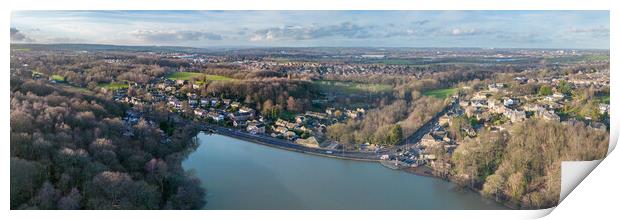 Newmillerdam Wakefield Print by Apollo Aerial Photography
