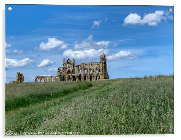 Whitby Abbey Acrylic by Chris Rose