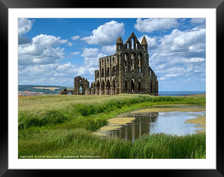 Whitby Abbey Framed Mounted Print by Chris Rose