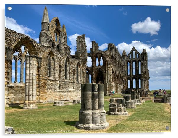 Whitby Abbey Acrylic by Chris Rose