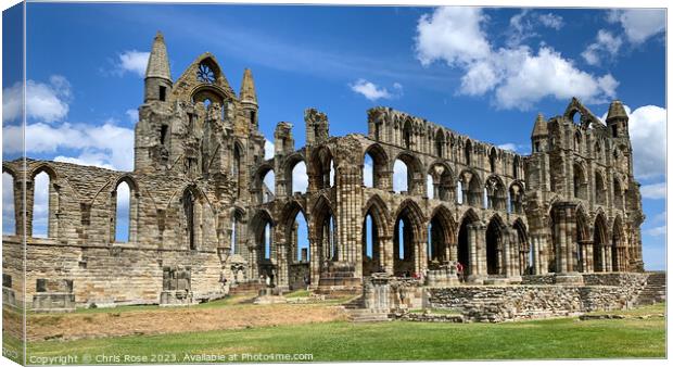 Whitby Abbey Canvas Print by Chris Rose