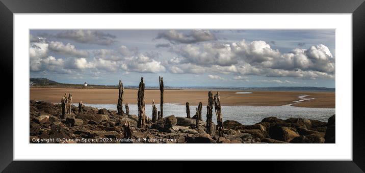 Burry Port Groins Framed Mounted Print by Duncan Spence