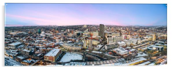 Sheffield City Skyline Acrylic by Apollo Aerial Photography