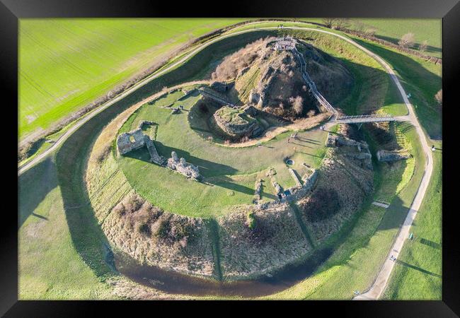 Sandal Castle Framed Print by Apollo Aerial Photography