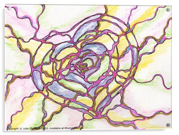 Hand-drawn neurographic illustration Acrylic by Julia Obregon