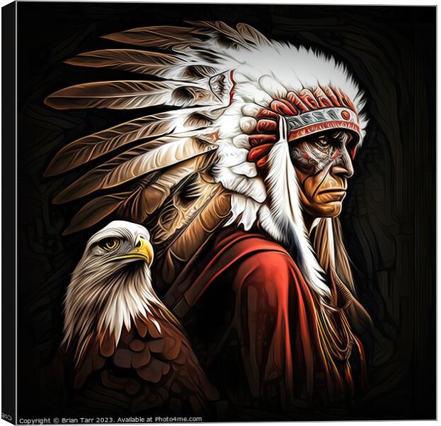 Chief Sitting Eagle Canvas Print by Brian Tarr
