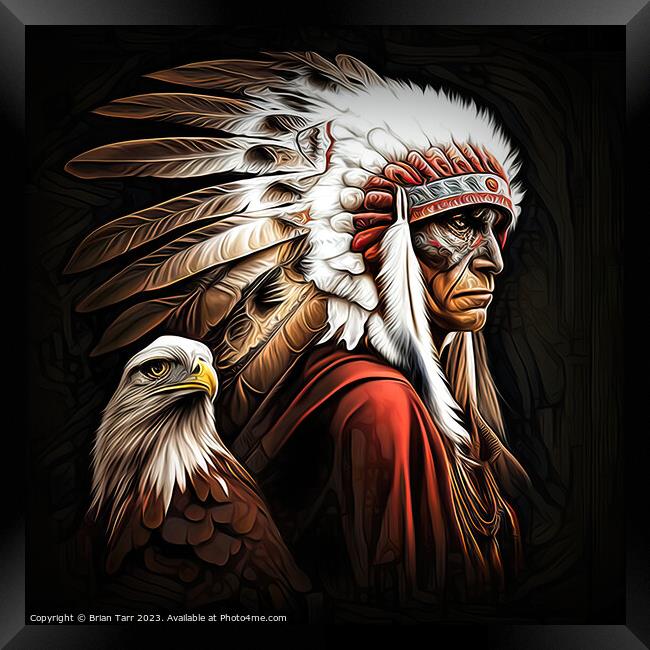 Chief Sitting Eagle Framed Print by Brian Tarr