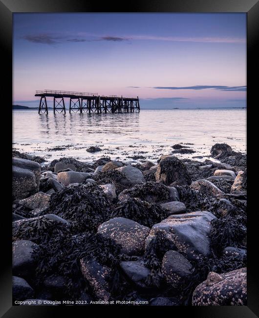 Carlingnose Pier, North Queensferry Framed Print by Douglas Milne