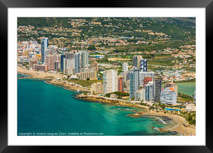 Apartments and hotels in Calpe  Framed Mounted Print by Vicente Sargues